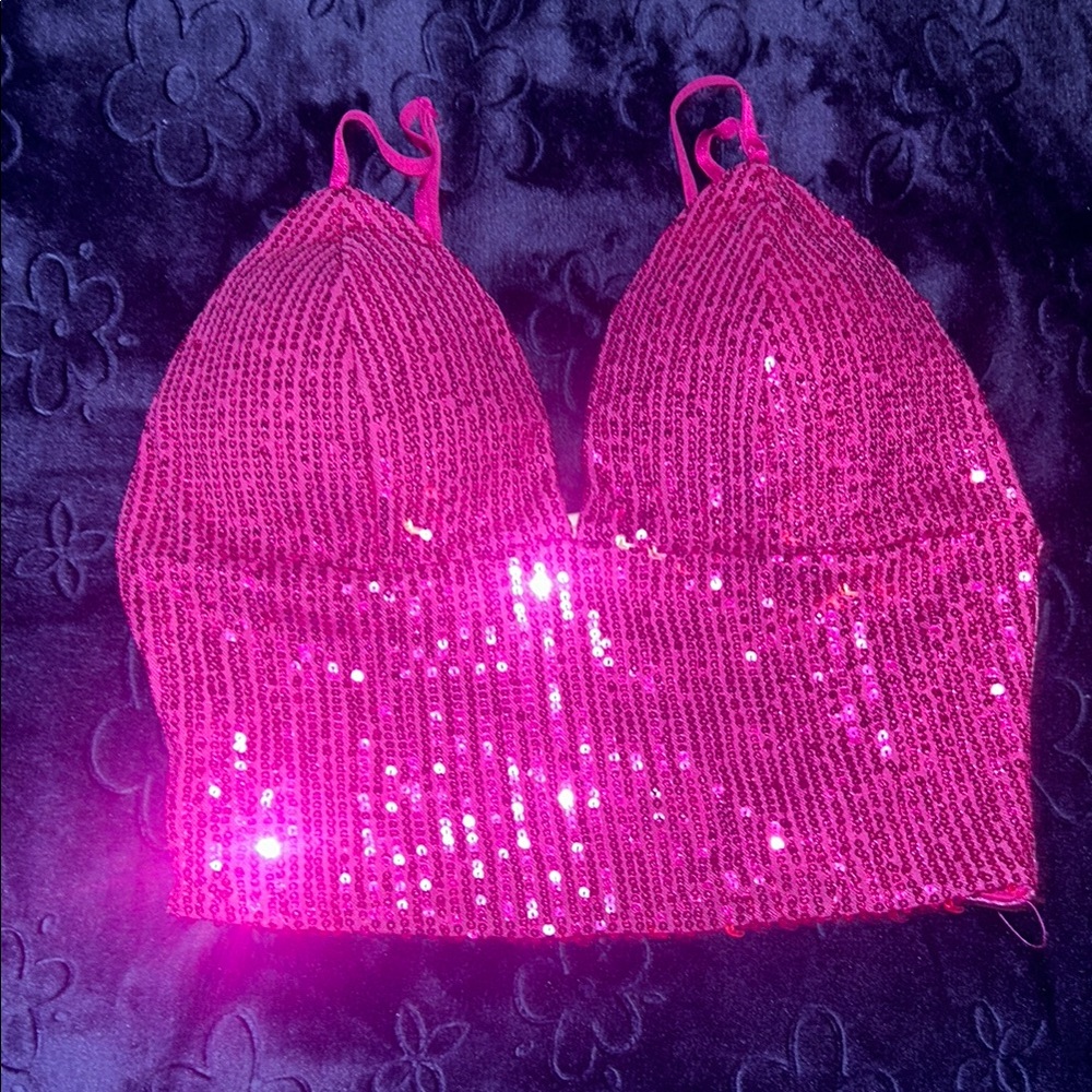 Sequin Pink Bralette